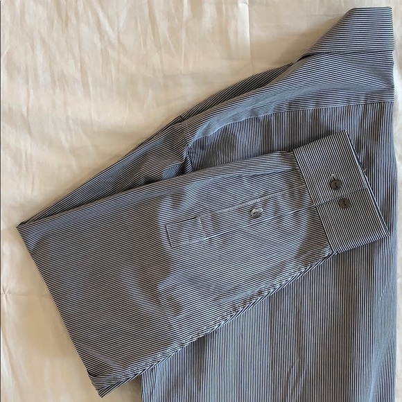 Striped Cotton Button Down Dress Shirt - Picture 5 of 5